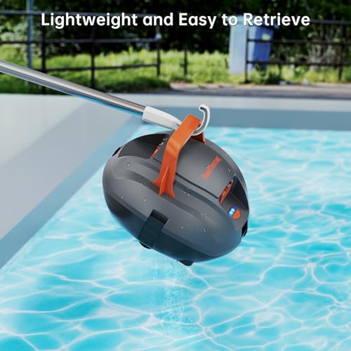 (2026 Upgrade) CoasTeering Pool Vacuum Robot, 120-Min Runtime, Powerful Dual-Motor, Adjustable Cleaning Path, Cordless Robotic Pool Cleaner Robot for Above Ground Pool and Flat Pools Up to 850 Sq.ft