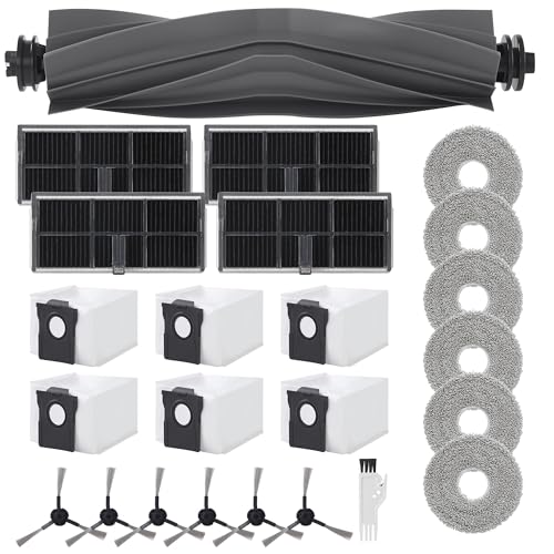 Accessories for Dreame L10s Pro Ultra Heat/L10s Ultra Gen 2/X30 Ultra/Mova E30 Ultra,Includes 6 Hand Towels, 6 Side Brushes, 6 Vacuum Bags, 4 Filters, 1 Main Brush, 1 Small Brush