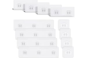 12 PCS Shower Caddy Adhesive Hooks Replacement, No Drill Strong Waterproof Shower Shelf Adhesive Hooks for Bathroom Wall, Soa