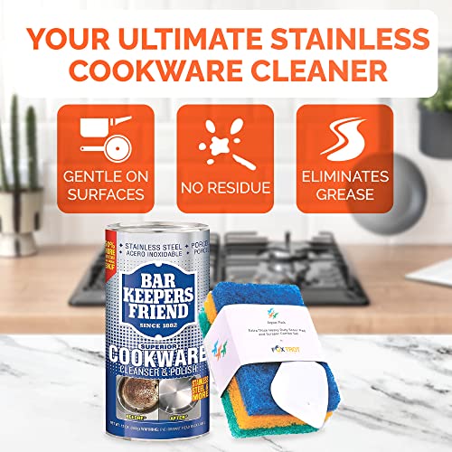 Fox Trot Bar Keepers Friend Cookware Cleaner, 12oz Powder Cookware