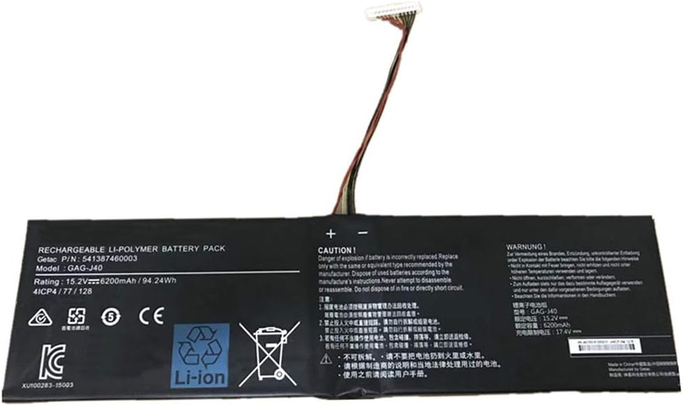 XITAIAN 15.2V 94.24Wh GAG-J40 Replacement Battery for Gigabyte Aero 15 14 V7 14-W-CF2 14-P64WV6 P64Wv7-De325Tb 541387460003 4ICP4/77/128