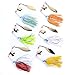 Aorace Spinnerbait Metal Sequins Lures Silicone Skirt Jig Fishing Lure Wobbler Spinner Beard Tackle