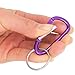 QY 10PCS 1.91 Inch Long Colored Spring Snap Hook Rings Aluminum Alloy Keychain Clip Buckle With Keyring D Shape
