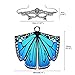 Halloween Hooded Capes Cloak for Women with Hooded and halloween Scary Light up Mask Set for Costumes Party Cosplay (Blue)