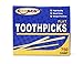 GoodCo! Toothpicks, Flat Natural Wooden Bamboo Tooth Picks for Teeth, Appetizers and Cocktail 750 Count