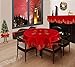 Grelucgo Embroidered Christmas Holiday Holly Tree Tablecloth (69 Inches Round Tablecloth)
