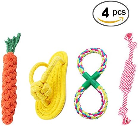 Pets Puppy Dog Pet Rope Toys,Toys 4 Pack Gift Set