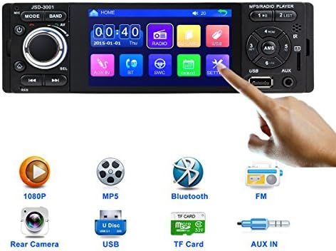 CARED 4.1 inch Touch Screen Car stereo MP5 player,bluetooth Car radio audio,Steering Wheel Control, ,Rear View Camera,MP3/MP4/USB/SD/AUX in,wireless Remote,In Dash Head Unit Digital Receiver