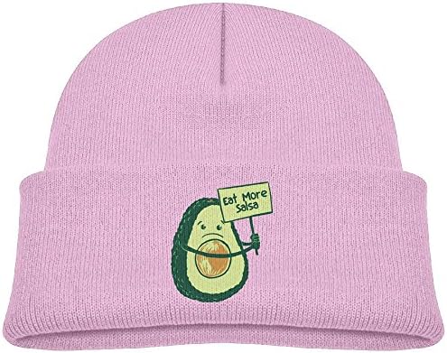 Children Eat More Salsa Unisex Winter Warm Knit Hat Cute Soft Stretch Lined Beanie Cap Pink