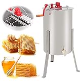 SUPER DEAL Pro 2 Frame Stainless Steel Honey Extractor Beekeeping Equipment Honeycomb Drum Bee Honey Harvest
