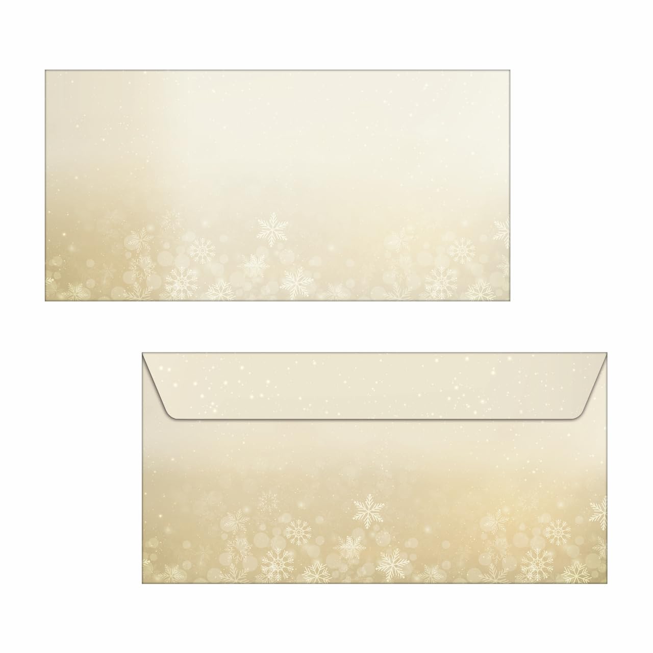 SIGEL DU633 Christmas envelopes "Golden Christmas Night" - Gold, White - gummed - DL - 25 envelopes