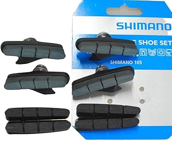 Amazon Shimano 純正 カートリッジ カーボンリム用 ブレーキシュー セット済み 2ペア 1台分 シマノ Shimano ブレーキシュー パッド
