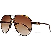 GUVIVI Retro Aviator Sunglasses for Women Men Oversized Classic 70s Vintage Trendy Tangle Free Square Aviators Sun Glasses