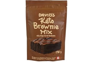 David’s Keto Brownie Mix – 170g | Low Carb Baking Mix Made with Almond & Hazelnut Flours | Easy-to-Bake, Rich Chocolate Flavo