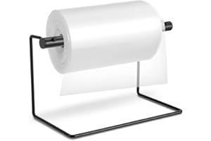 Tellegloww Heavy Duty Metal Poly Tubing Dispensers, 12" Width Black, with Mounting Hardware for Accommodate Rolls of Poly Tubing or Roll-top Poly Bags