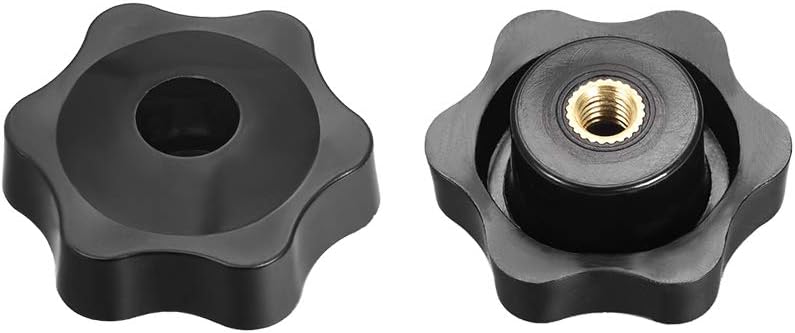 uxcell Clamping Handle Screw Knobs Handle M6 Threaded Through Hole Star - Shape 10pcs, Black, M6x38mm - Image 4