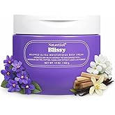 NATURE WELL Blissy Whipped Body Cream, Rich & Ultra-Moisturizing, Quick-Absorbing Formula for Daily Use, Enriched with Antioxidants, Hydrate & Nourishes Skin Barrier, Vanilla & Sandalwood Scent, 12 Oz