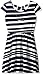 One Step Up Girls' Stripe Liverpool Skater with Criss Cross Back Dress