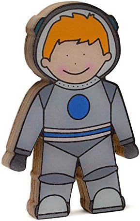 Storklings Spaceman Shelfie Space Toy Wooden Freestanding Shelf Decoration Space Toy for Space Astronaut and Rocket Kids