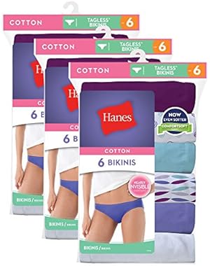 Women`s Set of 3 No Ride Up Cotton Bikini - Best-Seller!