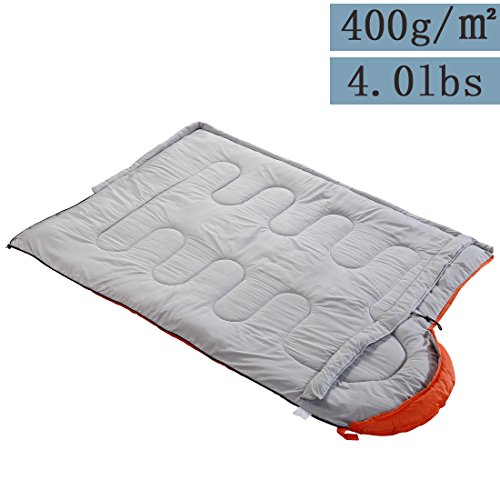 Camping Sleeping Bag-Envelope Mummy Outdoor Lightweight Portable Waterproof Perfect for 20 degree Traveling,Hiking Activities(Mandarin Red/Left Zip, Rectangular)