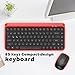i-Star Wireless Keyboard and Mouse Combo - Portable Ultralight Novel Round Compact 85 Key with 2.4G USB Nano Receiver Auto-Link PC Desktop Computer Laptop Mac Tablet for Office Work Game Play