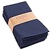 Chateau Easy-Care Cloth Dinner Napkins - Set of 12 Oversized (20 x 20 inches) - Navy Blue