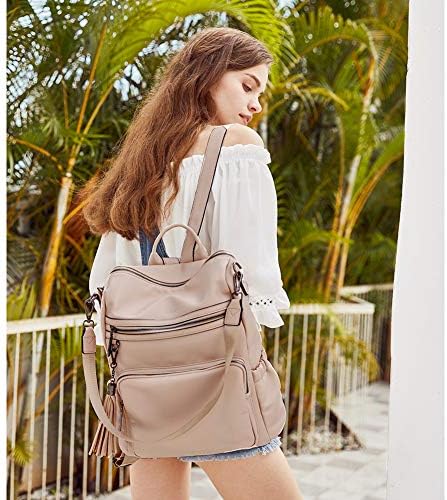 CLUCI Backpack Purse for Women Fashion Leather Designer Travel Large Ladies Shoulder Bags with Tassel 2 CLUCI Backpack Purse for Women Fashion Leather Designer Travel Large Ladies Shoulder Bags with Tassel