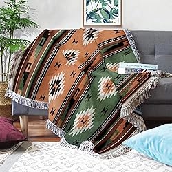 Pretyw Aztec Throw Blanket Southwest Blankets with