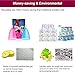 Menstrual Cup Soft Silicone Set - Best Feminine Reusable Period Moon Cups Starter Kit of 2 PCS With Bag - Alternative to Sanitary Napkins instead softcup - Blue Pink Combination Size (Small)