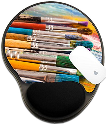 Luxlady Mousepad wrist protected Mouse Pads/Mat with wrist support design IMAGE ID: 27509670 Paints and brushes