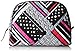 Vera Bradley Women's Cotton Large Zip Cosmetic Makeup Organizer Bag, Northern Stripes, One Size