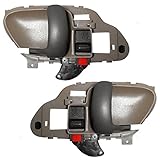 Inside Inner Tan Door Handles Driver and Passenger Replacements for Chevrolet GMC Pickup Truck SUV 15708043 15708044