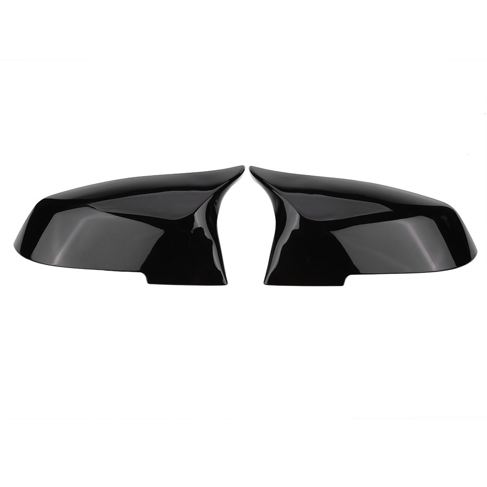 Car Rearview Mirror Covers, 1 Pair ABS Plastic Rearview Mirror Cover Caps Car Side Wing Mirror Cover for 220i 328i 420i F20 F21 F22 F30 F32 F33 F36 X1 E84(Glossy Black) Molded products