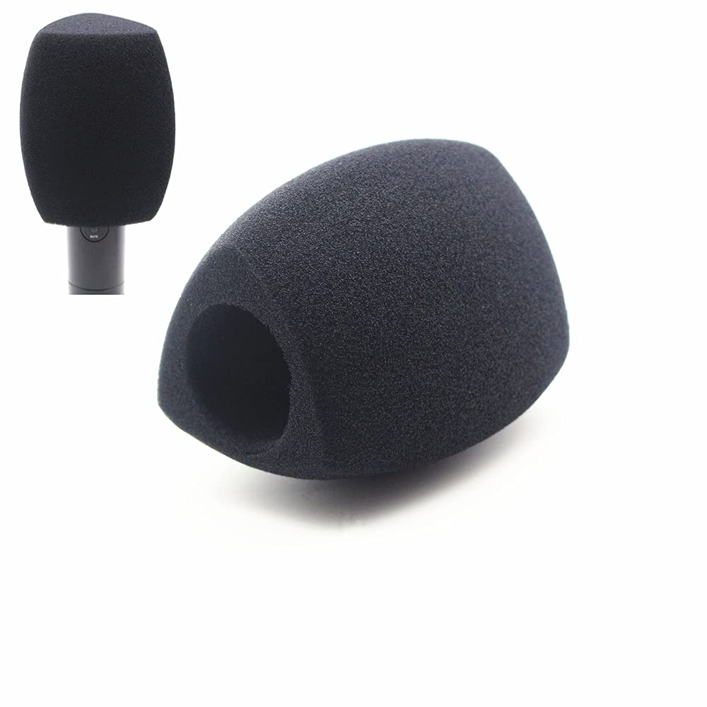 Saidbuds Foam Mic Cover Handheld Microphone Windscreen Large Mic Foam Pop Filters for Handheld Microphone Interview Microphones (Black)