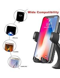 Cargador de coche inalámbrico 2 en 1, soporte de coche ARW para iPhone X 8 Plus 7 6S SE Samsung Galaxy S9 S8 Edge S7 S6 Note 8 y otros smartphones