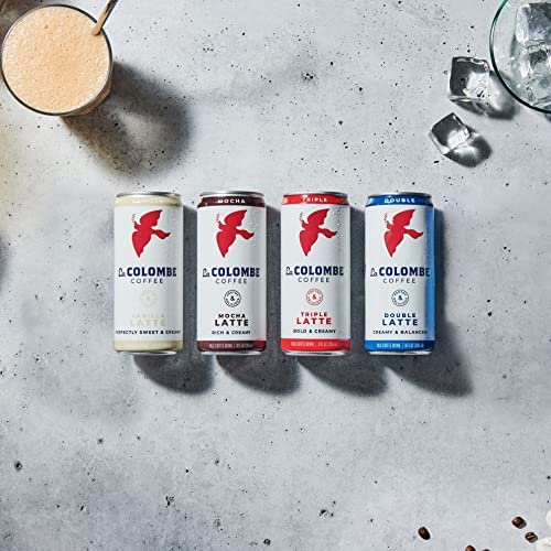La Colombe Mocha Draft Latte - Cold-Pressed Espresso & Frothed Milk, 9oz Cans (Pack Of 12), 110 Calories, 5g Protein