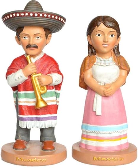 Amazon Htdzdx カップルの女神メキシコの恋人置物メキシコの伝統的な衣装のカップルの彫刻樹脂工芸品ギフトお土産ホームデコレーションを身に着けています 置物 オブジェ オンライン通販