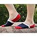5 pairs Men's No Show Socks Sport Rainbow Low Cut Cotton Non Slip Funny Liner Boat Socks(Size:7-12) (Colorful Stripe)