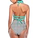 Flyalone❤️Women Vintage Swimsuit Two Piece Retro Halter Ruched High Waist Print Bikini Setthumb 3