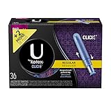 U By Kotex Click Compact Tampons, Regular Absorbency, 36 Count