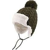 Winter Kids Beanie Hat Baby Knitted Hats Fleece Earflap Beanie Windproof Warm Toddler Beanies Boys Girls 0-8 Years