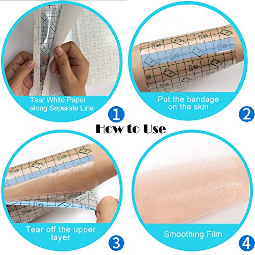Tattoo Aftercare Waterproof Bandage 6 in x 2 yd Transparent Film
