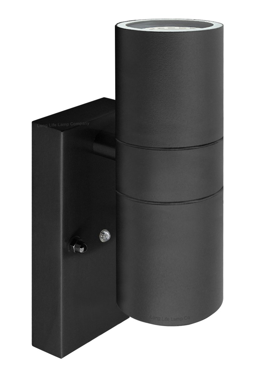 Dusk Till Dawn Sensor BLACK Outdoor Up Down Wall Light Stainless Steel