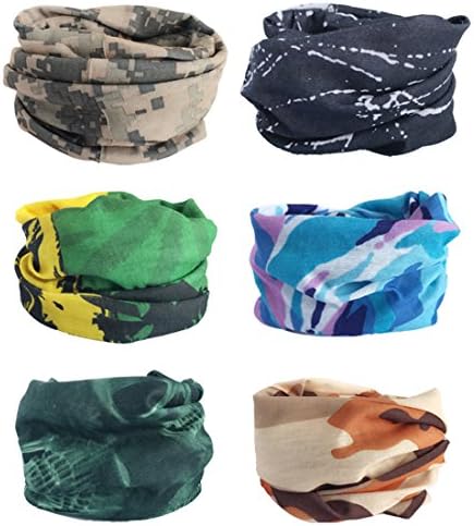 LXC 12-in-1 Headwear - Versatile Outdoors &amp; Daily Headwear - 12 Ways to Wear including Headband, Neck Gaiter, Bandana, Helmet Liner, Balaclava. Performance Moisture Wicking Microfiber.