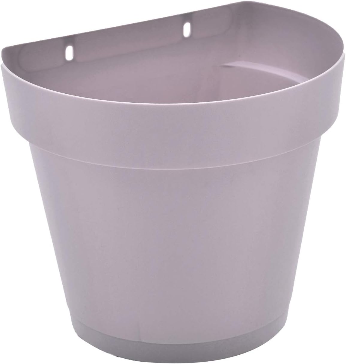 TABOR TOOLS Plastic 8.5 Inch Wall Planter Pot for Vertical Flower Garden, Living Wall or Kitchen Herbs, with Attached Saucer. VEM606A. (Mauve)