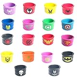 Yuuzz Superhero Slap Bracelet for Kids Boys & Girls Birthday Party Supplies Favors (18 pack)