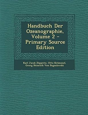 Handbuch Der Ozeanographie Volume 2 Karl Jacob Zoppritz -