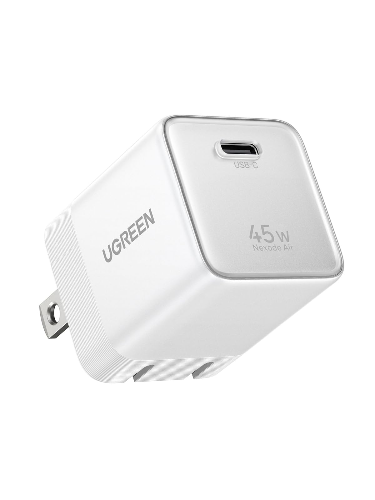 UGREEN Air 45W USB-C 当社最小充電器 GaN 急速充電 Type-C 折畳みプラグ コンパクト PSE認証済 iPhone17/16/15/14/13 iPad MacBook Air GalaxyS25/S24/S23 Android 各種機器対応 ホワイト