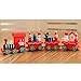 OULII Cute Wooden Mini Train Ornaments Kids Gift Toys for Christmas Party Kindergarten Decoration (Red)